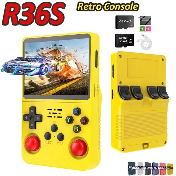 R36S Console Linux System 128G Portable Video Consoles 3.5 Inch I Screen with Retro Games Pocket Handheld Game Players J260707