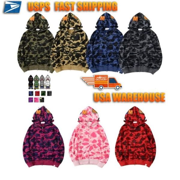 Designer Shark High Quality Zipper Hoodies Men's Women's Jacket Men Designer Stylist Cartoon Black White Shark Hoodie Jackets Man Casual Sweatshirts Size M-3XL B01