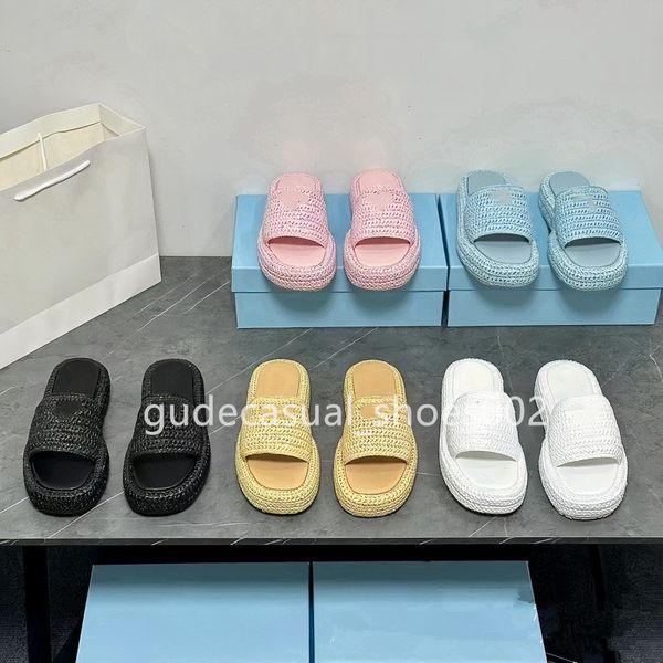 Women shoes Autumn Winter Warm Wool Slippers Classic Metal Buckle Embroidery Sandals Leather Half Slippers Pattern Slides 35-43 With No Box