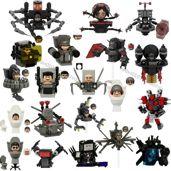 Skibidi Toilet Man Figure Mini Anime Building Block Toys TvMan Plus Titan Cameraman Speakerman Bricks Model Kid Birthday Gifts S260708
