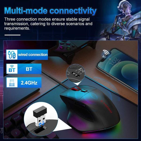 E-YOOSO X-54 USB port 24G Wireless Wired Gaming Large Mouse SG205 12800 DPI gamer M for cputer laptop PC J260707