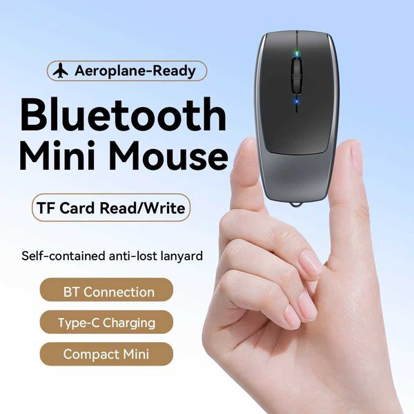 Card Reader Mini Wireless Mouse Mute Key er Cpact Mause Type-C Rechargeable Silent Portable M Off Travel J260707