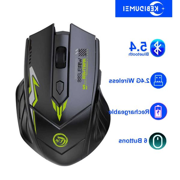 Buttons 6 24G Wireless Mouse Bluetooth 54 Mouse Dual-Mode Rechargeable Mice 1600 DPI Office Mouse Gaming Mouse For PC Laptop D260708