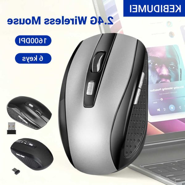 Wireless KEBIDUMEI Optical Mouse 24G 6D Optical Wireless Gaming Mouse 1600DPI Optical Office Mouse for Notebook PC MacBook D260708