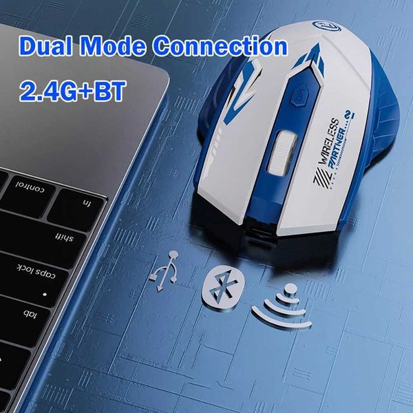 Buttons 6 24G Wireless Mouse Bluetooth 54 Mouse Dual-Mode Rechargeable Mice 1600 DPI Office Mouse Gaming Mouse For PC Laptop D260708UWPJ
