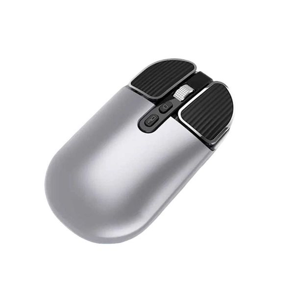 Mode Dual Bluetooth 51 24G Silent Rechargeable Mouse 1600DPI Aluminum Scroll Ergonomic Office Mouse For PC MacBook Laptop iPad D260708
