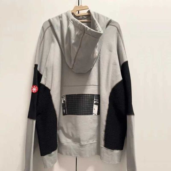 Hoodie Thick CAVEMPT Heavyweight Grey Cotton Black Patchwork — compare prices at CompareOffers