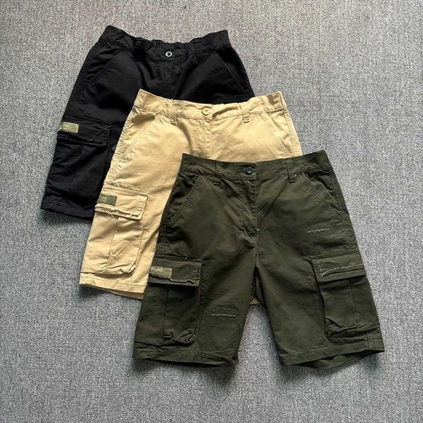 Cargo Shorts Mens Summer 2026 Trendy Brand Multi-Pocket Casual Mid Pants Loose Straight Leg Five-Fifth Pants H260708