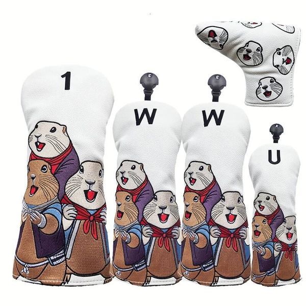 Groundhog Golf Woods covers 135U Covers For Driver Fairway hybird Putter Mallet Clubs s 26Y0708