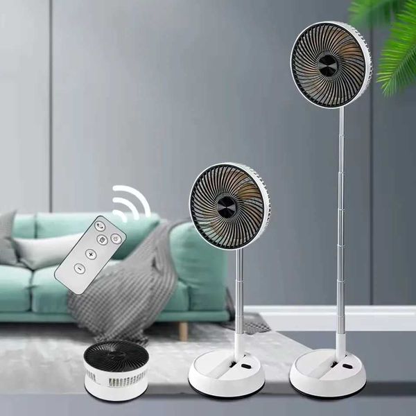 Fan Portable 6000mAh Folding USB Remote Control Air Cooler Silent Rechargeable Wireless Floor Standing Fan For Outdoor Home J260708