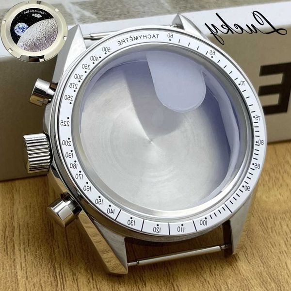 Stainless 397mm Steel Moon Back Cover Case Chronograph Fit VK63 VK64 ment For OMG Fashion Business Parts S260707
