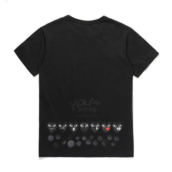 Designer TEE Men's T-Shirts PLAY Big Black Hearts White T-shirt Women tee