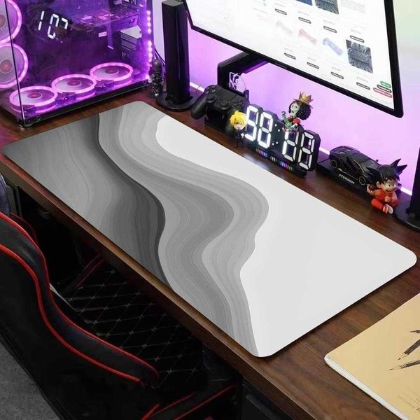 Multi-size 1PC Desk Mat Overlock Mouse Pad Desktop Keyboard Desk Mat Grey Series Gaming Mouse Pad Computer Accessories Mousepad D260709