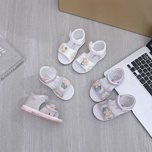 Sandals Girls Flower Fashion Children 2024 Summer Middle and Older Girls Sports Beach Shoes