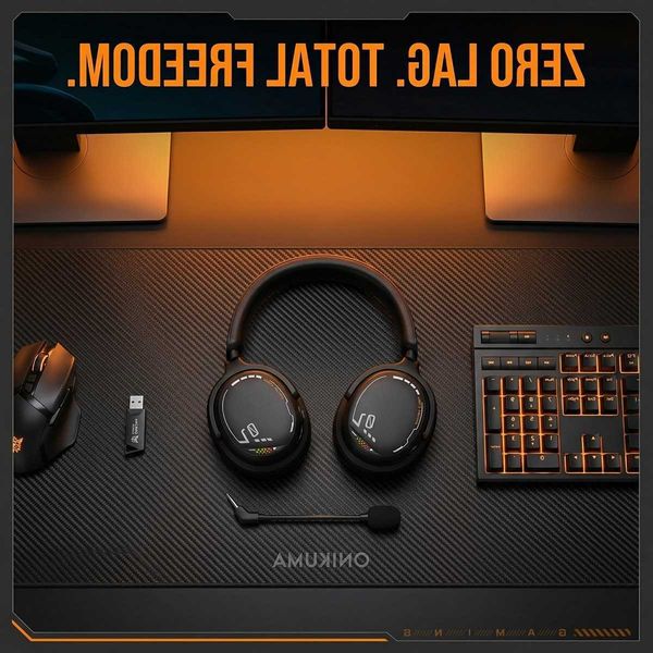 GT886 ONIKUMA Gaming Headset 2026 New Tri-Mode Connectivity Bluetooth / 24GHz Wireless / Wired Lightweight with Mic D260709