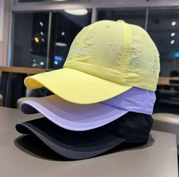 Quick Dry Breathable Baseball Women's Style Summer Drawstring Letter Embroidery Sunshade Hat UV Protection Duckbill Cap 26L0709