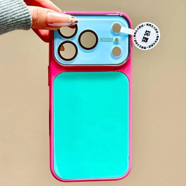 Luxury Contrast Color Tempered Glass Hard Case for — compare prices at CompareOffers