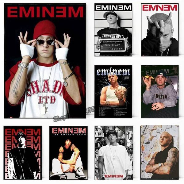 Super Rapper Eminems Posters And Prints Great Rap Singer Canvas Painting Music Star Wall Art Picture Ideal for Home Decor 26Y0708