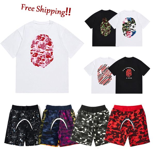 Summer Casual Tracksuit Essential Shorts Tshirt Sweatpants Hi-Q Unisex Designer Clothes Camouflage Loose Breathable-image