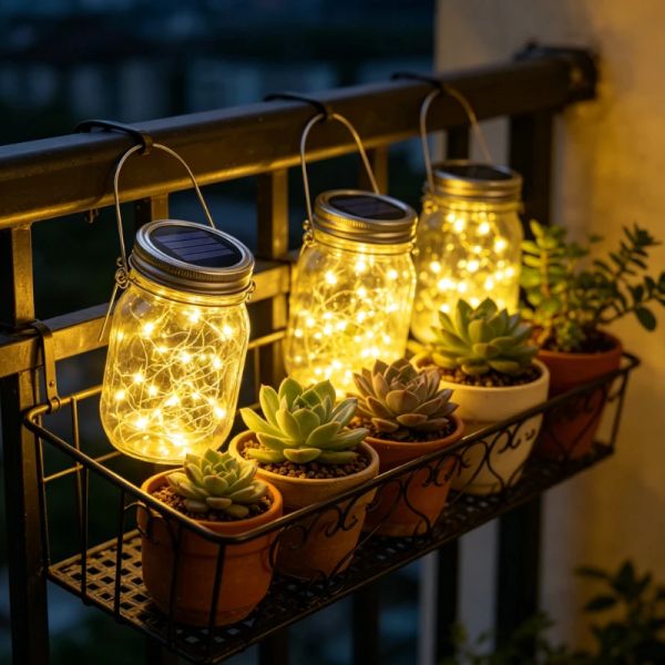 Solar Powered Fairy String Lights 20 LEDs Garden Hanging Lantern Patio Decor