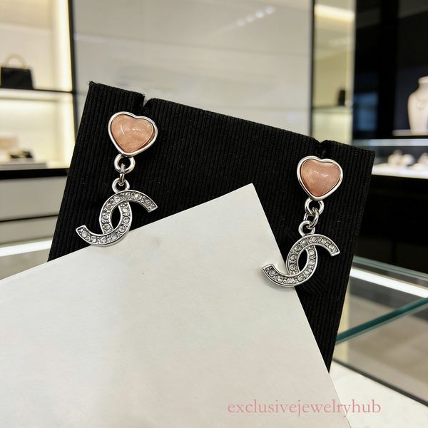 channel earrings women jewelry cc Heart-Shaped Pearl Tassel Earrings For Women Fashionable Ear Accessories