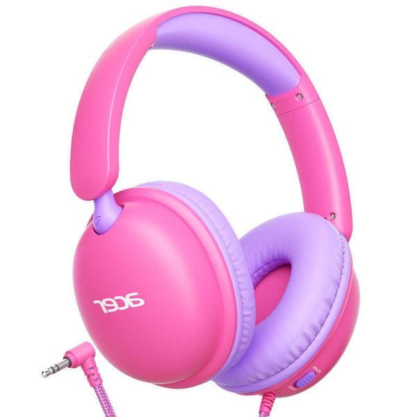 Kids Acer Wired Headphones 74dB/85dB Safe Volume Limited Stereo Over-Ear Headset Adjustable Headband Tangle-Free Braided Cord D260710