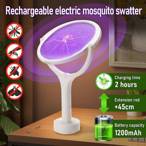 6 in 1 3500V Multifunctional Killer Adjustable Mosquito Swatter USB Rechargeable Fly Trap Household Tool J260709