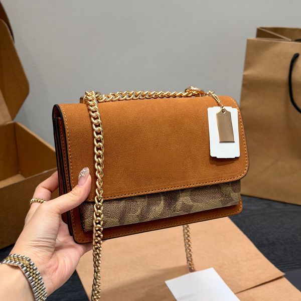 10A Luxury A variety of vintage floral organza bags Fashion Suede Canvas Splicing Flap Handbag Gold Chain Cross Body Purse For Daily Wear Street Shopping Dating