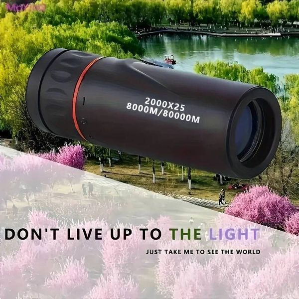 2026 2000X25 HD Monocular Telescope, Compact Portable for Travel, Hiking, Fishing, Camping, Stargazing, Concerts & Bird Watching J260713