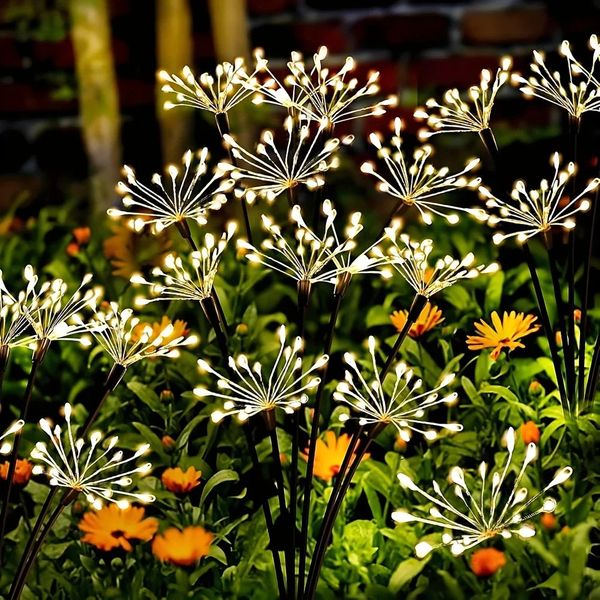 Solar Firework Lights Warm White 60LEDs Outdoor Garden Christmas Decor