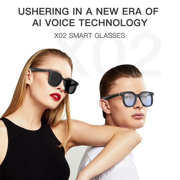 X02 Wireless Stereo Headphones Embedded Sunshades: Noise Cancelling UV Protection Eyewear