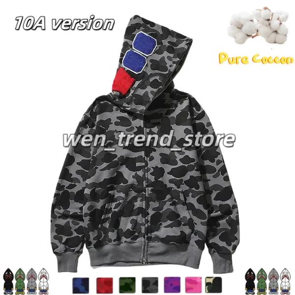 Designer Shark Zip Hoodie