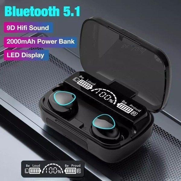 M10 TWS True Wireless Bluetooth Earphones 5.0 Touch Control Stereo Sound Sports 9D In-Ear Design