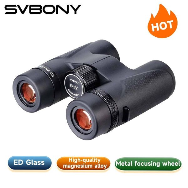 Svbony SV202 8X32/8x42/10x42/10X50 ED IPX7 Magnesium Alloy Body long range Binoculars BAK4 for Bird Watching Camping J260713