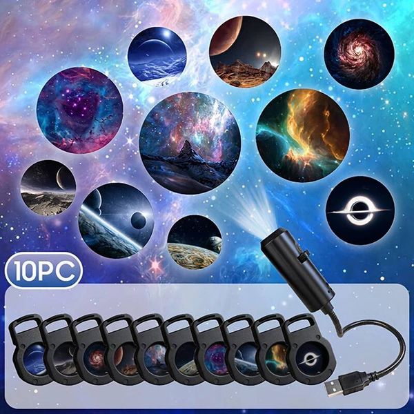 LED Galaxy Projector 1 Lighting Mode 10 Style Image Change Home Bedroom Party Ceiling DecorHot Sale W260713