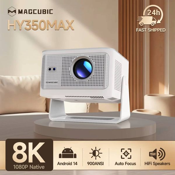 Magcubic Android 14 900ANSI Projector Auto Focus Native 1080P Support 8K With Wifi6 BT5.4 Portable Movie Outdoor HY350Max 26Y0713