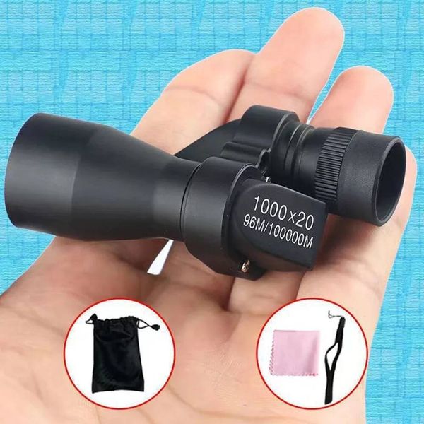 Portable Mini Pocket Monocular 1000x20 High Magnification Zoom Outdoor Fishing Telescope for Hunting Camping J260713