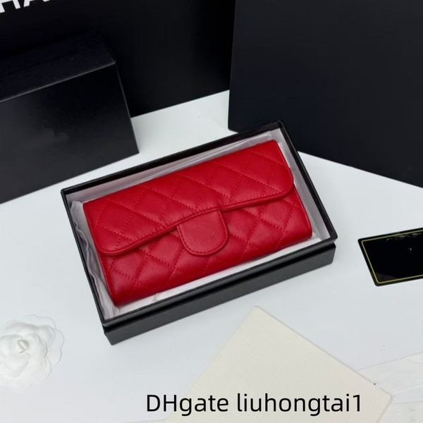 wallet designer Ladies Clutch purse Diamond Lattice Long Leather wallet Luxury Foldable Daily Money Bag Card wallets for Women