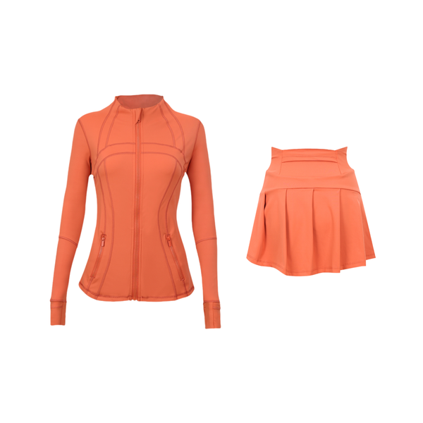 DHgate Women Yoga Set Gym Clothes Comfortable Workout Zip Up Jacket Slim Fitness Sportswear Running Leggings Yoga Suits sold by DHgate