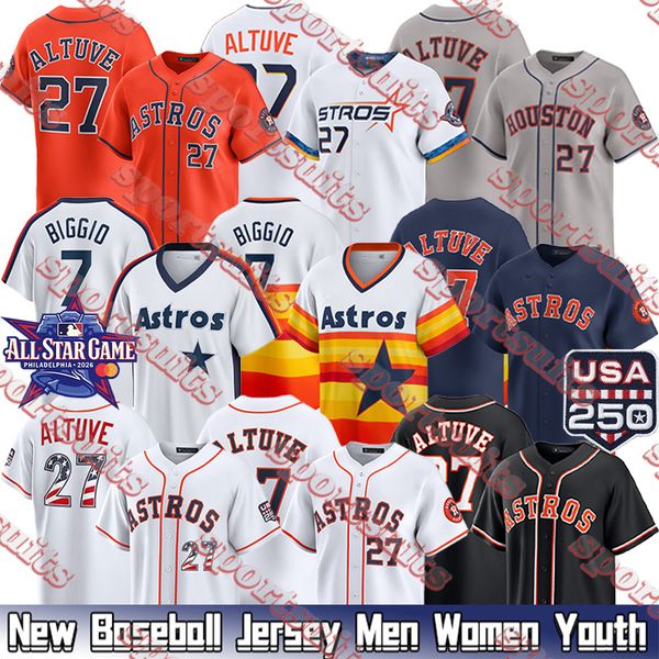 #27 Jose Altuve Jersey #2 Alex Bregman Yordan Alvarez Astros Jerseys Kyle Tucke…