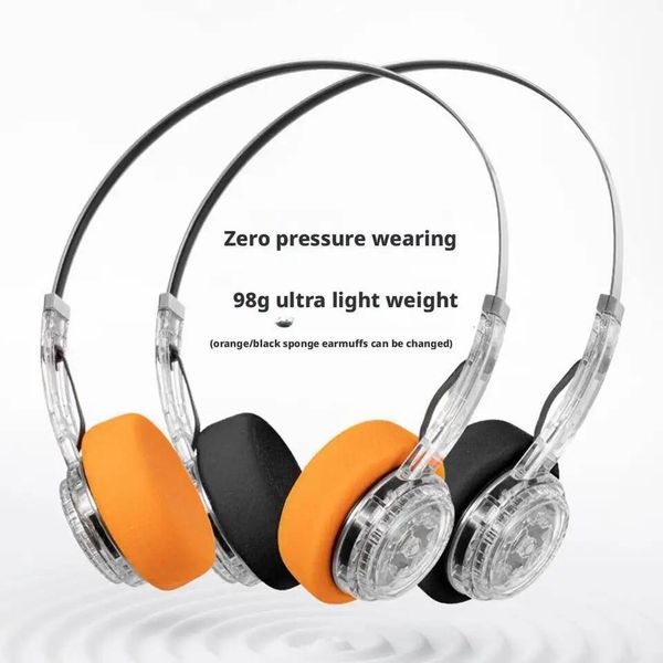 Retro Transparent Headband Bluetooth Headphone Rotate To Adjust Volume Songs Wireless HIFI Stereo Earphone Sunglasses
