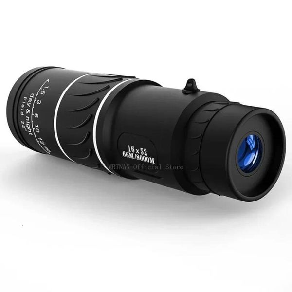 Powerful 16x52 Monocular Telescope Zoom Binoculars Long Range Night Spyglass For Outdoor Camping Bird Watching J260713
