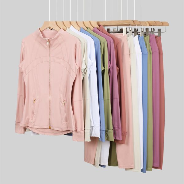 DHgate Elastic Sportswear Gym Suits Workout Tracksuits yhe Women Yoga Jackets Fitness Sports Jackets Zip Up Jackets sold by DHgate