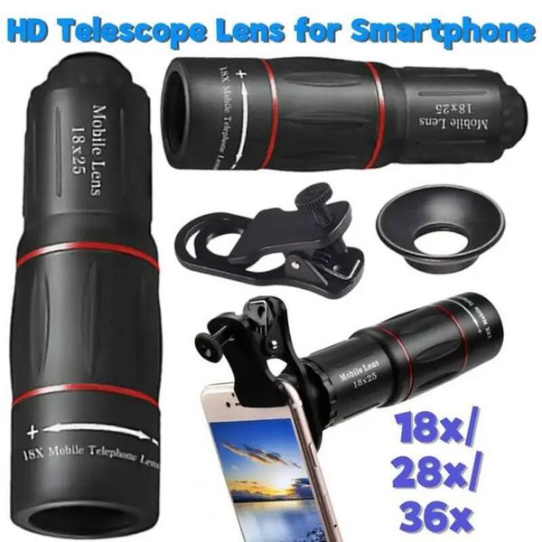 18/28/36X Telephoto Lens HD High-Power Monocular Telescope External Connected To Mobile Phone Photography Parts J260713
