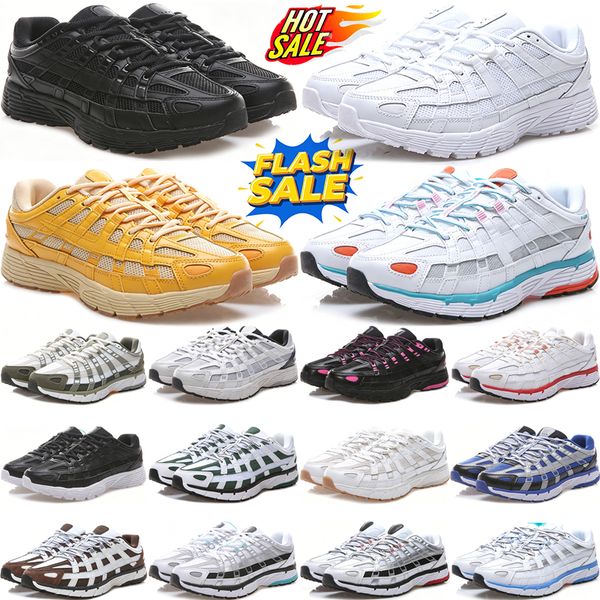 designer running shoes p6000 mens sneakers woman trainers platform p-6000 Metallic Silver White Sail Triple Black Gold sport chaussures shoe Low Tops with box