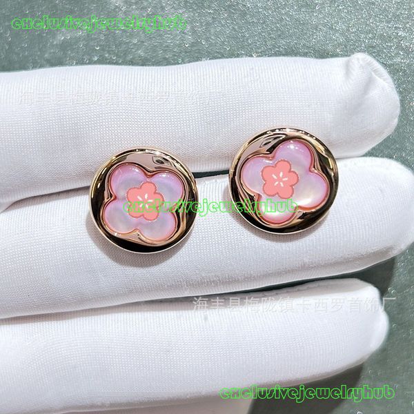 lvsearrings lvnes designer earrings Natural Pink White Shell Pointed Flower Round Disc Earrings louisness vuitonly