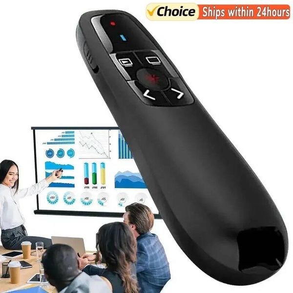 2024 NEW 2.4GHz Wireless Power Point Pen Presentation Clicker USB Remote Control Flip Presenter Pointer PPT Slide Advancer Pens W260714
