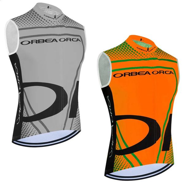 26 New Orange Grey ORBEA ORCA Cycling outdoor Jersey Summer Men Road Bike Vest Ropa Ciclismo Team Pro Riding Sleeveless Bicycle Maillot Tshirt Hot hot