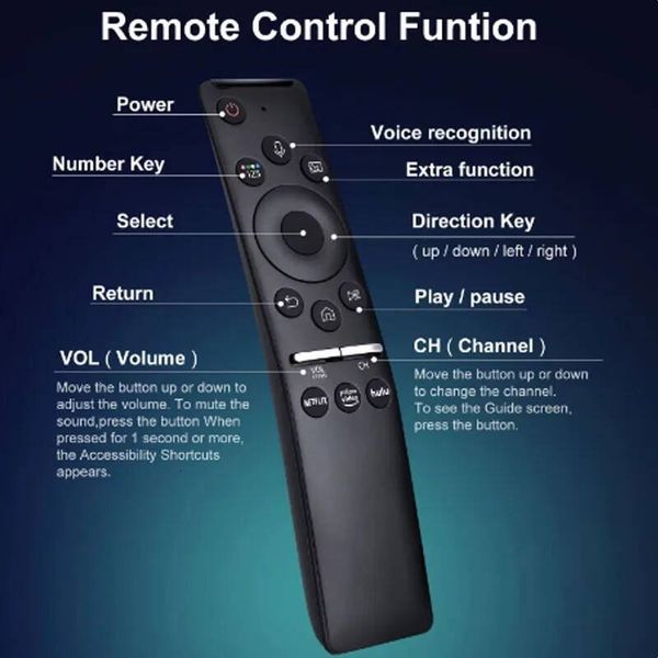 Universal BN59 Replacement Remote Control for Samsung Smart TV Voice Function Compatible with QLED LED LCD Models W260714