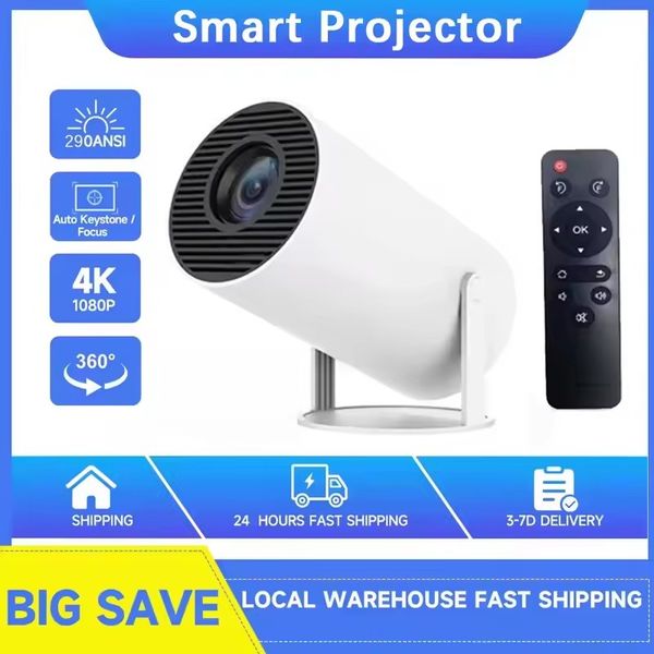 Android 11 4K Smart Projector Wifi6 Hy300 Pro Allwinner H713 260Ansi Bt5.0 1280*720P Dual Wifi Home Theater Mini Portable Outdoor Projectors